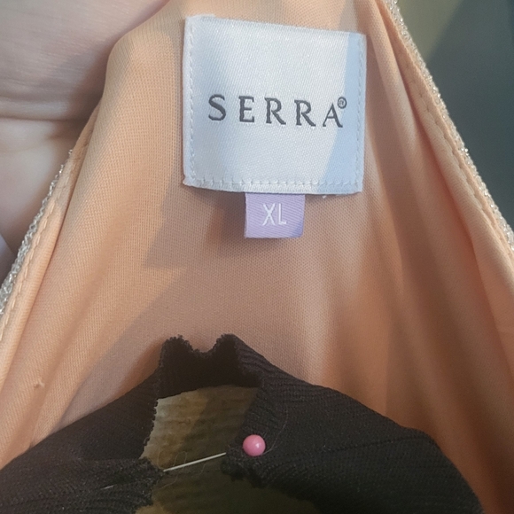 Long sleeve size XL sparkly light pink dress - Picture 2 of 3